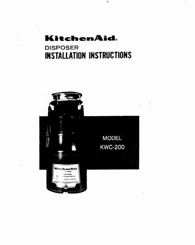 KitchenAid Garbage Disposal KWC-200-page_pdf